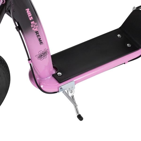 WH113N RŮŽOVÁ 12" SKÚTR S PUMPOVAČKOU. KOLA NILS EXTREME
