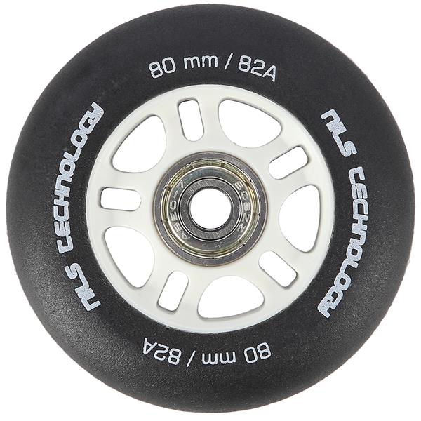 PU 80x24 82A CZARNE MATOWE (4 szt.) + ABEC-9  (8 szt.) ZESTAW NILS EXTREME