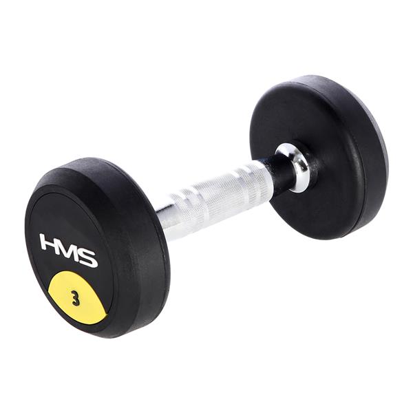 HG PRO 3 KG RUBBER-COATED HMS DUMBBELLS