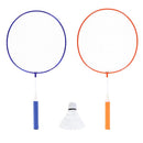NRZ052 STEEL / BADMINTON SET 2 RACKETS + SHUTTLES JUNIOR NILS