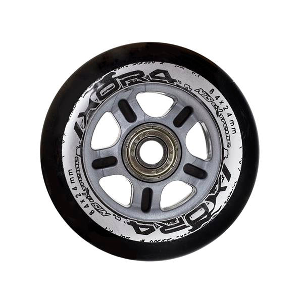 PU 84x24 82A ČERNÁ (4 ks) + ABEC-9 CHROM (8 ks) NILS EXTREME SET