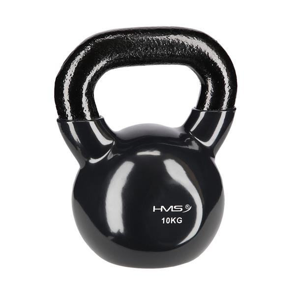 KNV10 BLACK KETTLEBELL CAST IRON VINYL-COATED HMS