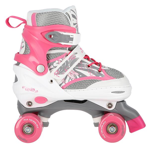 NQ1002 PINK-WHITE SIZE S (31-34) NILS EXTREME ROLLER SKATES