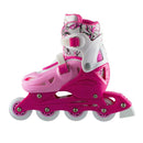 NH0320 A SET 4W1 RÓŻOWE ROZM. M (35-38) ŁYŻWOROLKI PŁOZA HOKEJOWA NILS EXTREME