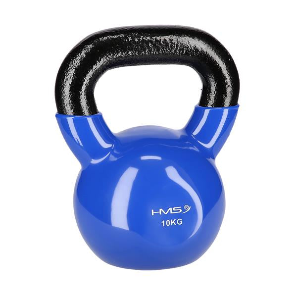 KNV10 BLUE KETTLEBELL CAST IRON VINYL-COATED HMS