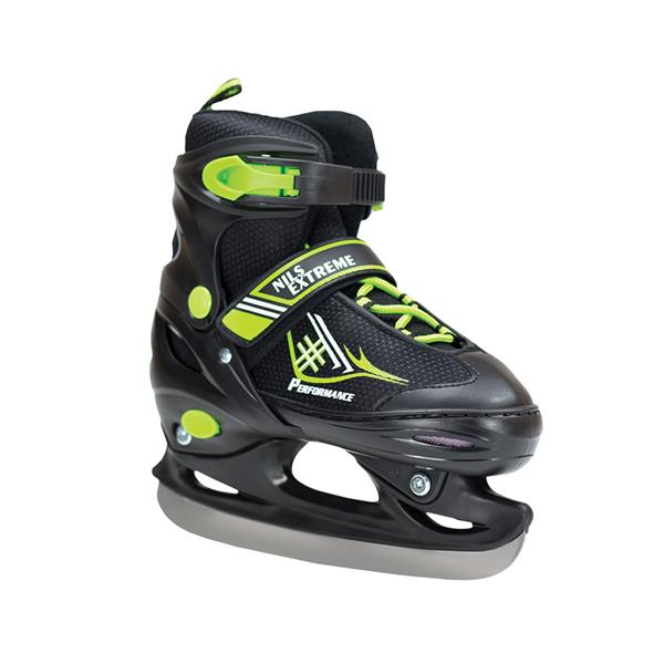 NH7104 A BLACK/GREEN SIZE S NILS EXTREME HOCKEY SKATES