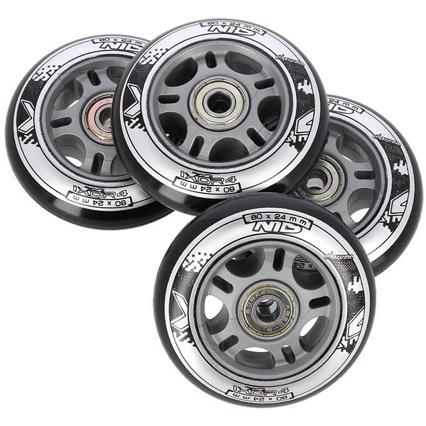 PU 80x24 82A ČERNÁ N (4 ks) + ABEC-9 (8 ks) NILS EXTREME SET