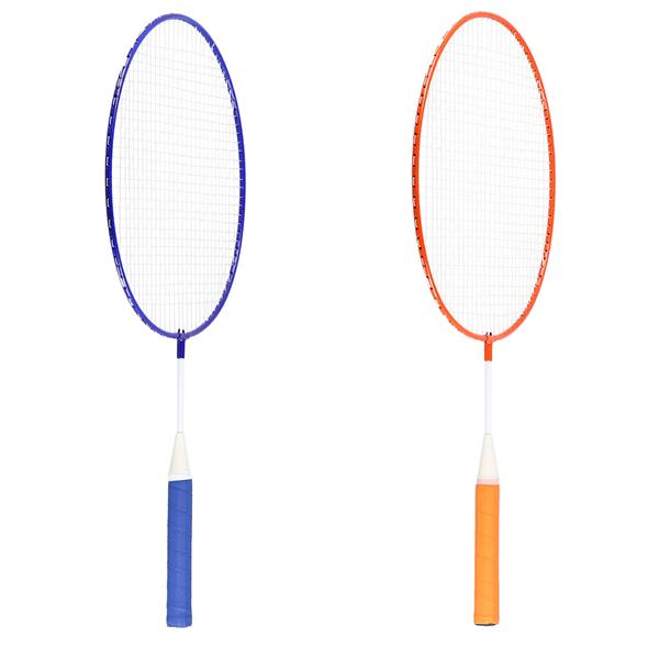 NRZ052 STEEL / BADMINTON SET 2 RACKETS + SHUTTLES JUNIOR NILS