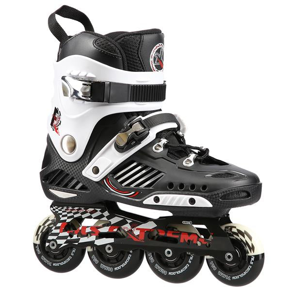 NA12333 BLACK AND WHITE SIZE 38 NILS EXTREME SLALOM SKATES