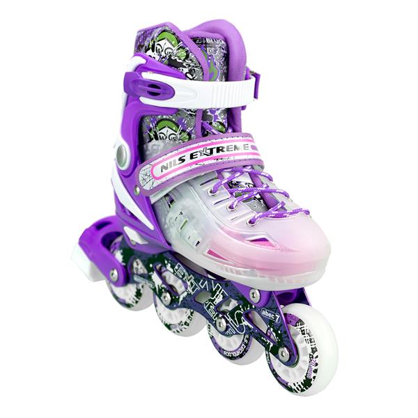 NJ1812 A PURPLE SIZE S (29-33) NILS EXTREME INLINE SKATES