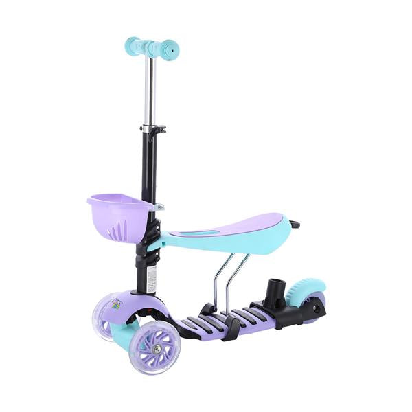 HLB07 4in1 BLACK-MINT-PURPLE CHILDREN'S SCOOTER NILS FUN