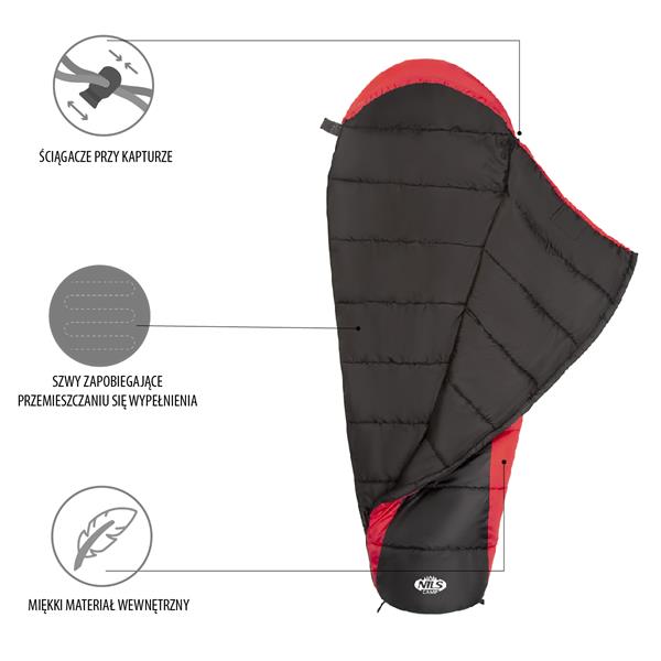 NC2012 BLACK/RED NILS CAMP SLEEPING BAG