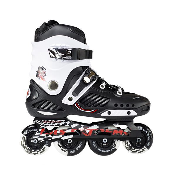 NA12333 BLACK AND WHITE SIZE 43 NILS EXTREME SLALOM SKATES