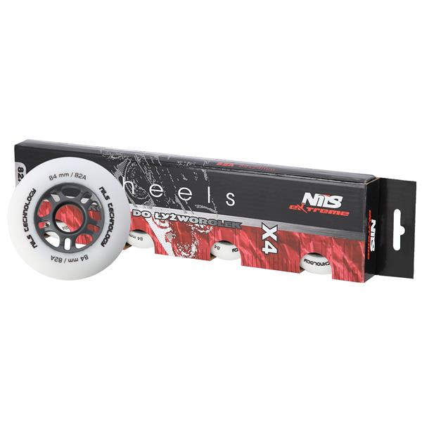PU 84x24 82A BÍLÁ MATNÁ KOLA (4 ks) NILS EXTREME