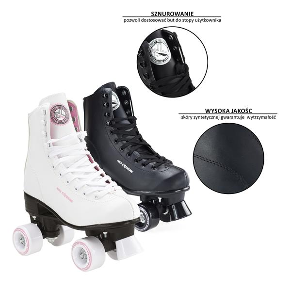 NQ8400S WHITE SIZE 40 NILS EXTREME ROLLER SKATES