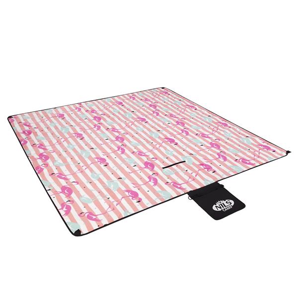 NC2313 FLAMINGO PICNIC BLANKET 200×200cm PE + ALU NILS CAMP