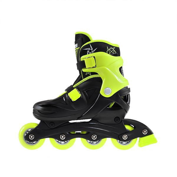 NJ/NA0321 A BLACK-LIME SIZE L (36-40) NILS EXTREME INLINE SKATES