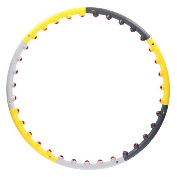 HHP005 GREY-YELLOW HULA HOP MASSAGE WITH MAGNETS 85CM HMS