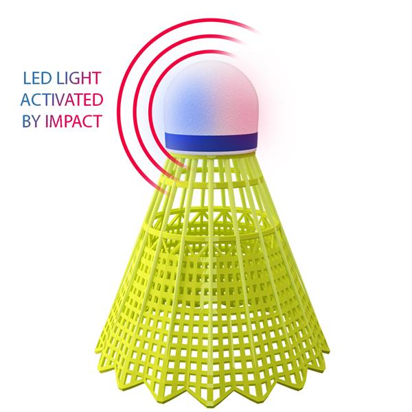 NBL6293 NYLONOVÉ LED RAKETOPLÁTKY VÍCEBAREVNÉ BALENÍ 3 KS