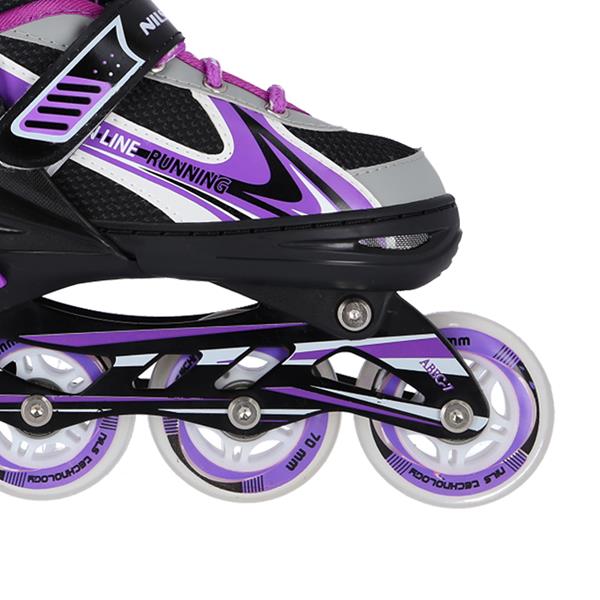 NH18188 A 2in1 VIOLET SIZE M(34-38) SKATING BLADES WITH HOCKEY BOARD NILS EXTREME