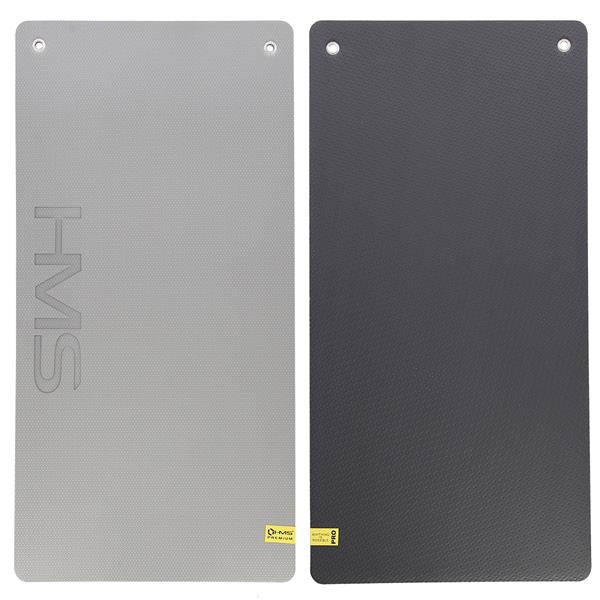 MFK07 SVĚTLE ŠEDO-ČERNÁ KLUBOVÁ FITNESS PODLOŽKA S DÍRY 120*60 CM EVA 15MM HMS PREMIUM