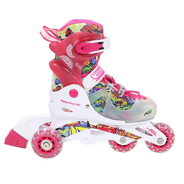 NJ2016 A PINK-GREEN SIZE S NILS EXTREME SKATES