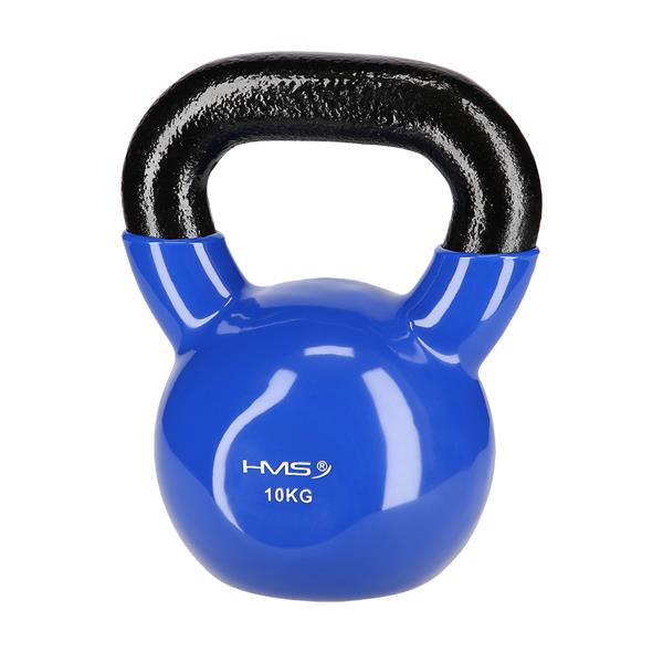 KNV10 BLUE KETTLEBELL CAST IRON VINYL-COATED HMS