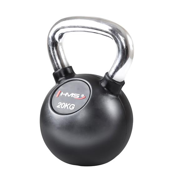 KGC20 CHROMOVÁ POGUMOVÁ RUKOJEŤ NA KETTLEBELL Z LITINY HMS