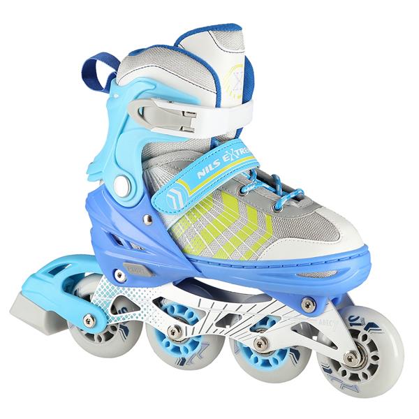 NH18192 4in1 BLUE SIZE S(29-33) NILS EXTREME ROLLER SKATES WITH HOCKEY BOARD