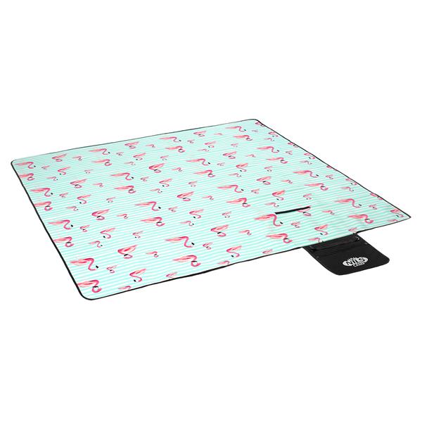 NC8005 FLAMINGO STRIPES PICNIC BLANKET 200x200 PE ALU NILS CAMP