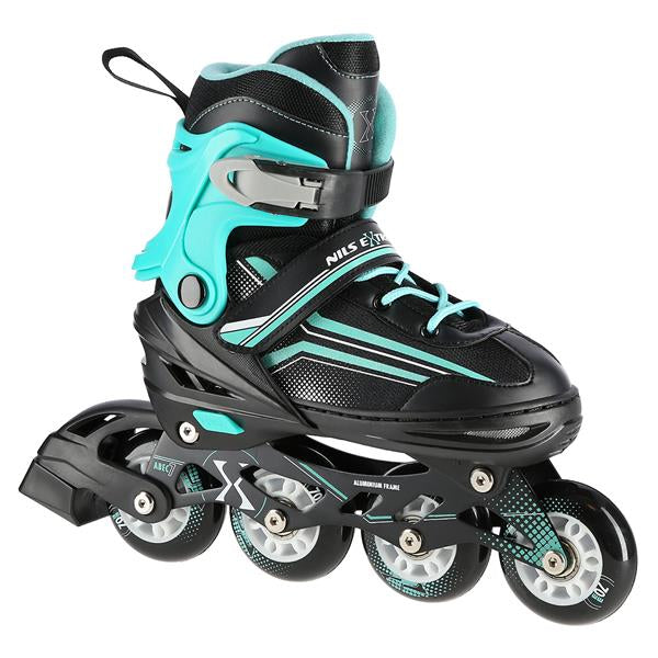 NH18190 2in1 BLACK-BLUE SIZE L(39-43) SKATING BLADES WITH HOCKEY SKIRT NILS EXTREME