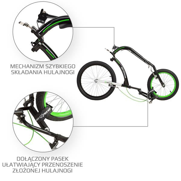 WH227F GREEN 20/16 FOLDABLE SCOOTER NILS EXTREME"