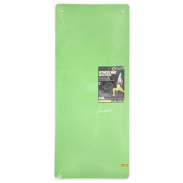 MFK08 GREEN-BLACK MATA FITNESS KLUBOWA Z OTWORAMI 140*60CM EVA 15MM HMS PREMIUM
