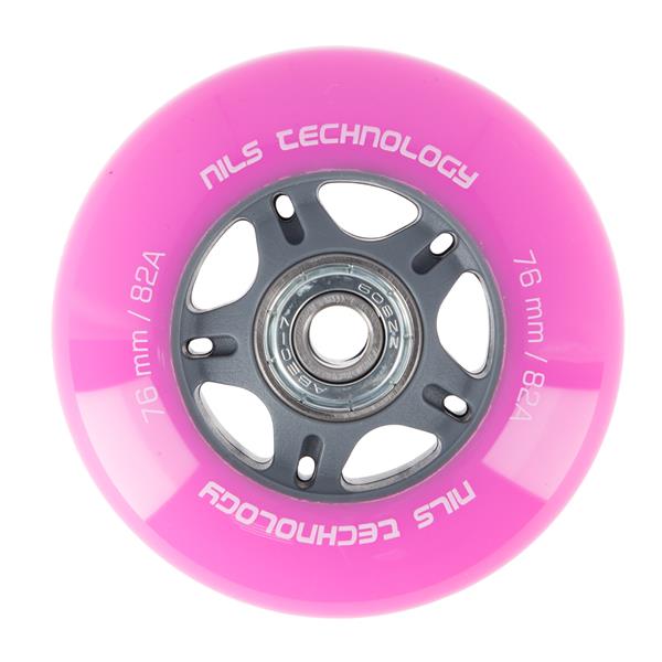 PU 76x24 82A (4pcs.) PINK + ABEC-7 (8pcs.) NILS EXTREME SET