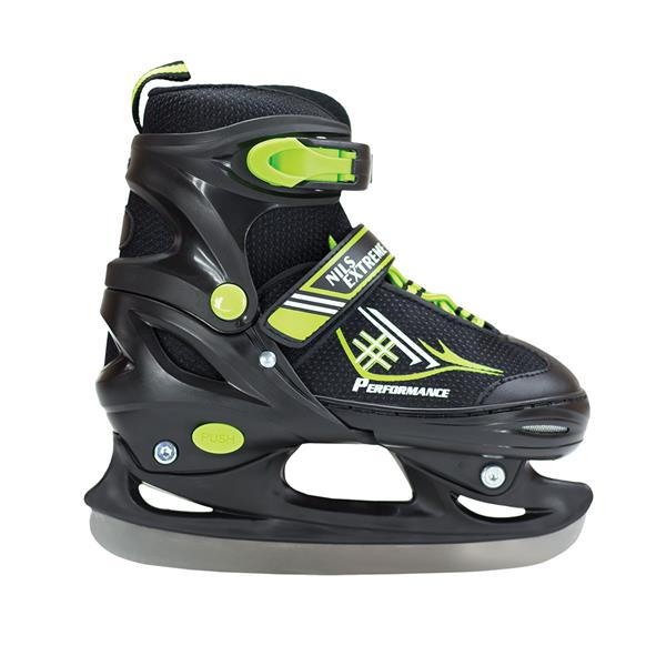 NH7104 A BLACK/GREEN SIZE S NILS EXTREME HOCKEY SKATES