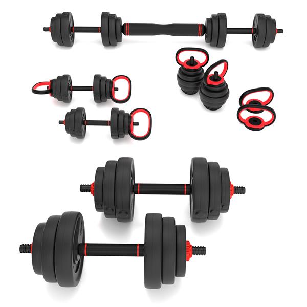SGX120 (2 CZĘŚCI)  PROSET 6W1 ZESTAW CIĘŻARÓW 20KG HMS