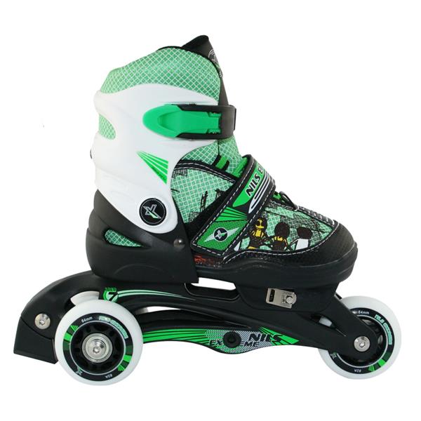 NJ9128 A GREEN SIZE XS (26-29) NILS EXTREME INLINE SKATES