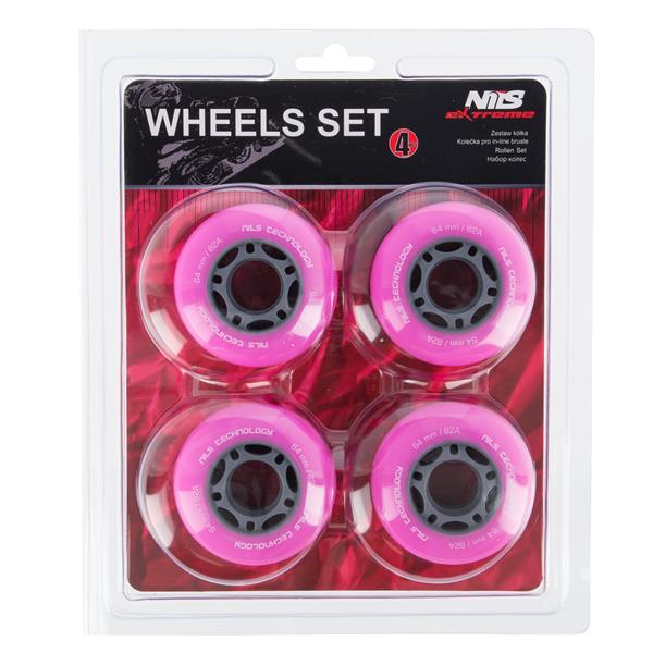 PU 64x24 82A PINK WHEELS (4 pcs.) NILS EXTREME