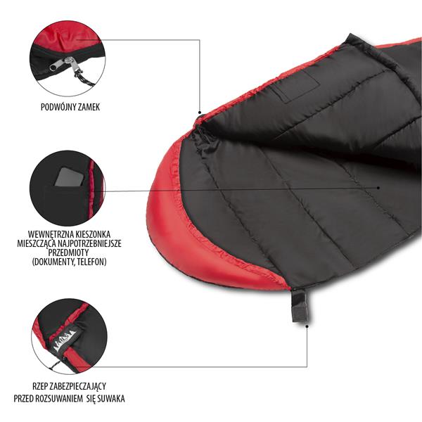 NC2012 BLACK/RED NILS CAMP SLEEPING BAG