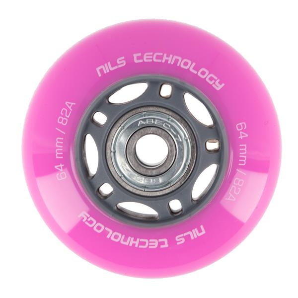 PU 64x24 82A (4 ks.) RŮŽOVÁ + ABEC-7 (8 ks.) NILS EXTREME SET