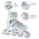 NA1186 LIGHT BLUE SIZE S (31-34) NILS EXTREME INLINE SKATES