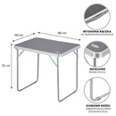 NC3020 GRAFITOVÝ KEMPINGOVÝ STŮL 80x60x70 CM NILS CAMP