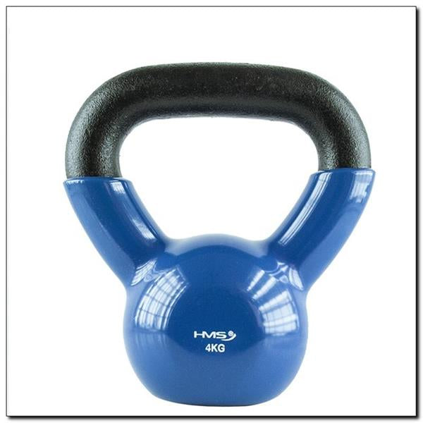 KNV04 BLUE CAST IRON KETTLEBELL VINYL-COATED HMS