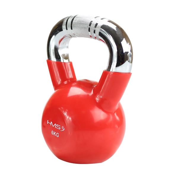 KTC08 RED UCHWYT CHROM RADEŁKOWANY KETTLEBELL ŻELIWNY HMS