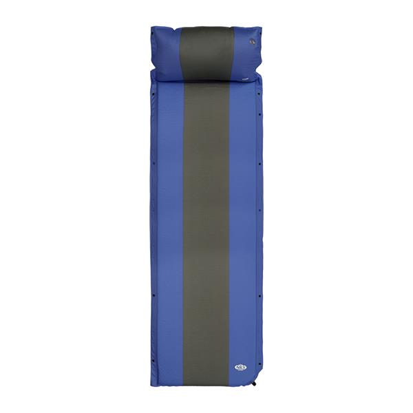 NC4349 BLUE-GREY SELF-INFLATION MAT WITH PILLOW NILS CAMP