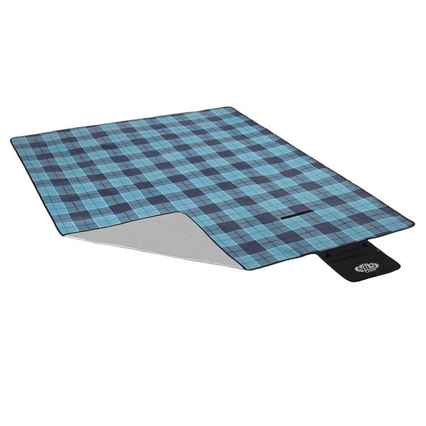 NC8002 BLUE CHECK PICNIC BLANKET 250x200 PE ALU NILS CAMP