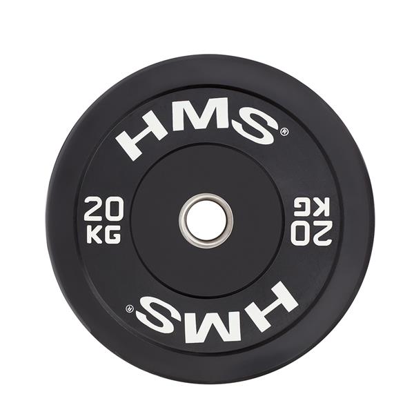 BBR20 BLACK OLYMPIC PLATE BUMPER 20 KG HMS