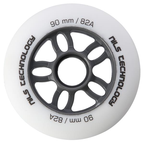 PU 90x24 82A WHITE MATT WHEELS (4 pcs.) NILS EXTREME