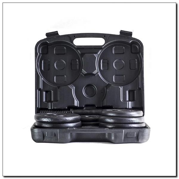 SJ20 BARBELLS IN SUITCASE 2 x 10 KG BLACK HMS