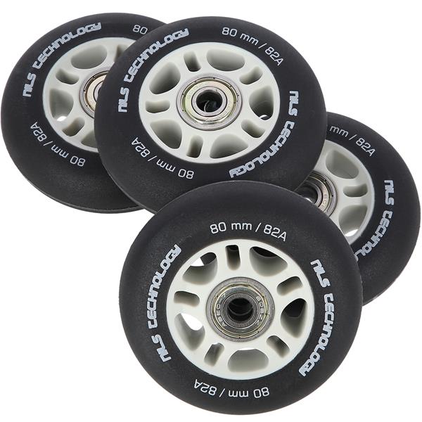 PU 80x24 82A ČERNÁ MATNÁ (4 ks) + ABEC-9 (8 ks) NILS EXTREME SET